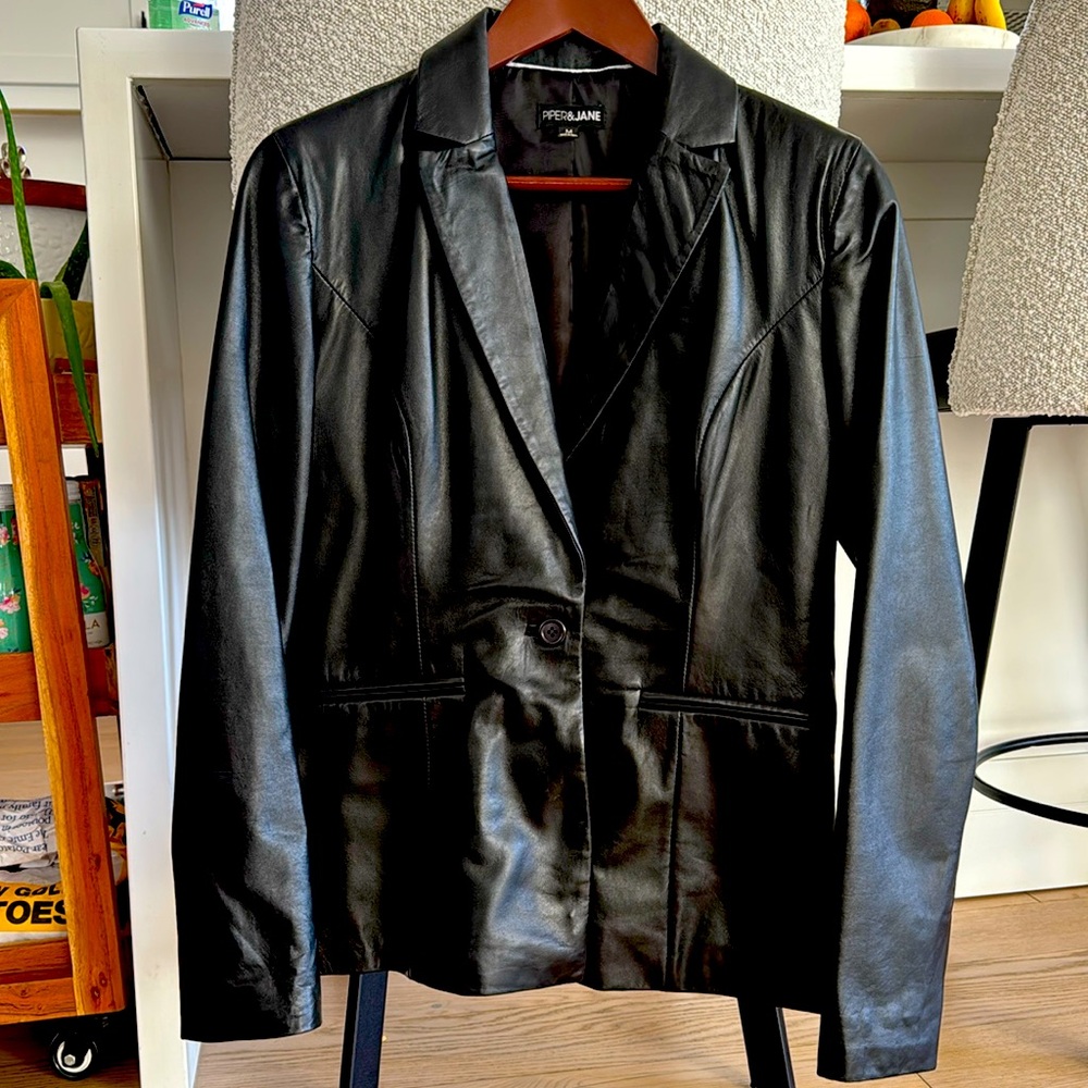 Designer Genuine Leather Blazer/Jacket